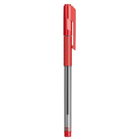 Ручка шариковая Deli Arrow EQ01640 красный, корпус прозрачный/красный - фото 2
