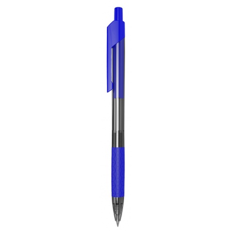 Ручка шариковая автоматическая Deli Arrow EQ01830 синяя, корпус прозрачный/синий - фото 2