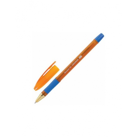 Ручка шариковая масляная с грипом BRAUBERG Model-XL ORANGE, СИНЯЯ, узел 0,7мм, линия 0,35мм (24 шт.)  - фото 1