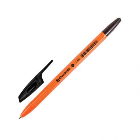 Ручки шариковые BRAUBERG НАБОР 4шт, АССОРТИ, X-333, оранжевые, узел 0,7мм, линия 0,35мм, BP162 (24 шт.)  - фото 3