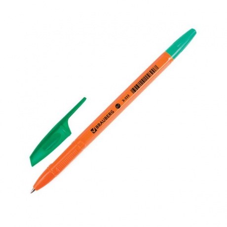 Ручки шариковые BRAUBERG НАБОР 4шт, АССОРТИ, X-333, оранжевые, узел 0,7мм, линия 0,35мм, BP162 (24 шт.)  - фото 4