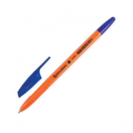 Ручки шариковые BRAUBERG НАБОР 4шт, АССОРТИ, X-333, оранжевые, узел 0,7мм, линия 0,35мм, BP162 (24 шт.)  - фото 6