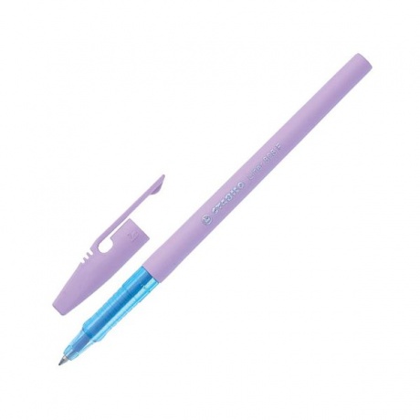 Ручка шариковая STABILO Liner Pastel, СИНЯЯ, корпус лавандовый, узел 0,7мм, линия 0,3мм, 808FP1041-6 (20 шт.)  - фото 1