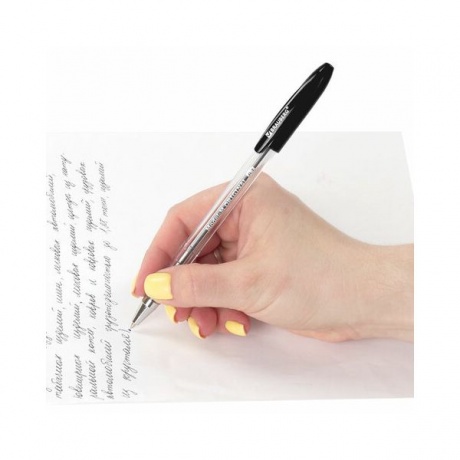 Ручка шариковая масляная BRAUBERG Model-M ORIGINAL, ЧЕРНАЯ, узел 0,7мм, линия письма 0,35 мм, 143251 (24 шт.)  - фото 8