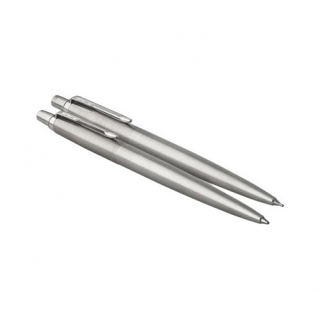 Набор PARKER Jotter Stainless Steel CT: шариковая ручка синяя и механический карандаш, - фото 4