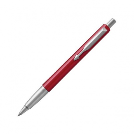 Ручка шариковая PARKER Vector Standard Red CT, корпус красный, детали нерж. сталь, синяя,2025453 - фото 1