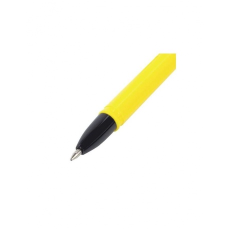 Ручка шариковая настольная BRAUBERG &quot;SMILE&quot;, СИНЯЯ, корпус желтый, узел 0,7 мм, линия письма 0,35 мм, 143376 (10 шт.) - фото 3