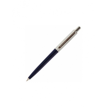 Ручка бизнес-класса шариковая BRAUBERG Soprano, СИНЯЯ, корпус серебристый с черным, линия письма 0,5 мм, 143484 - фото 3