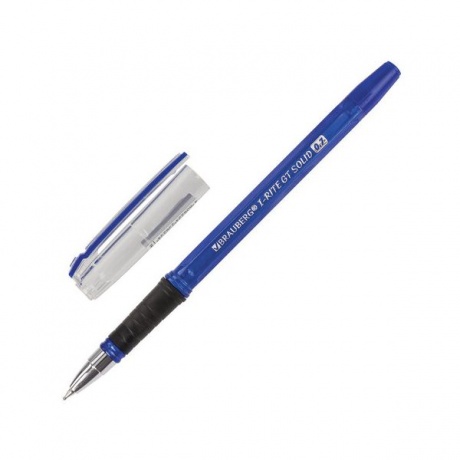 Ручка шариковая Brauberg i-Rite GT Solid 0,7 мм (143305) корпус Blue, стержень Blue (24 шт. в уп-ке) - фото 1