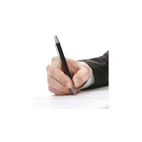 Ручка бизнес-класса шариковая BRAUBERG Allegro, СИНЯЯ, корпус черный с хромированными деталями, линия письма 0,5 мм, 143491 - фото 8