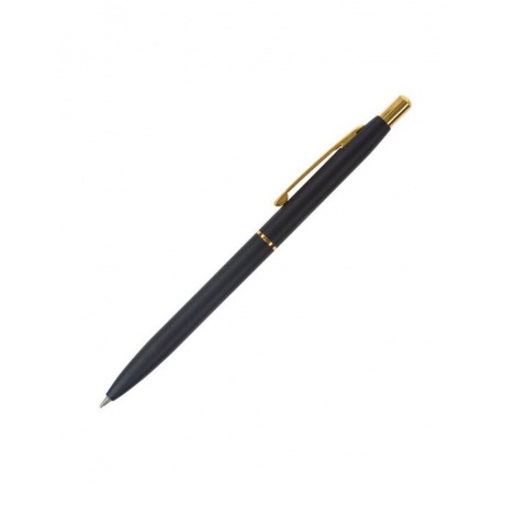 Ручка бизнес-класса шариковая BRAUBERG Brioso, СИНЯЯ, корпус черный с золотистыми деталями, линия письма 0,5 мм, 143466 - фото 2