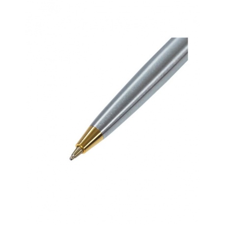 Ручка бизнес-класса шариковая BRAUBERG Maestro, СИНЯЯ, корпус серебристый с золотистым, линия псьма 0,5 мм, 143468 - фото 3