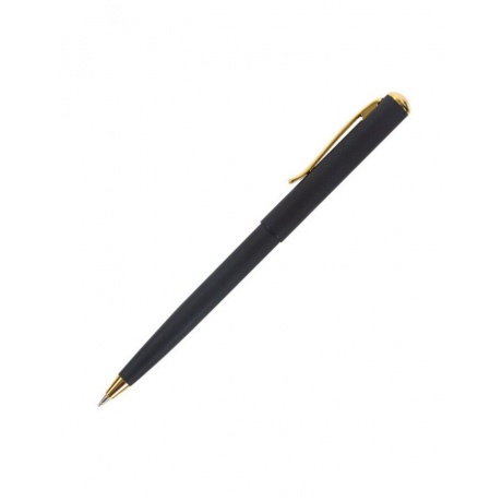 Ручка бизнес-класса шариковая BRAUBERG Maestro, СИНЯЯ, корпус черный с золотистым, линия письма 0,5 мм, 143470 - фото 2