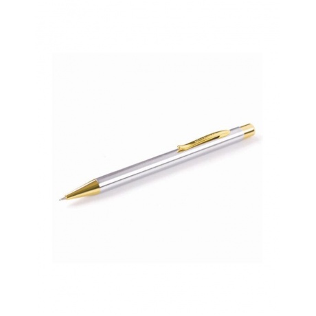 Ручка бизнес-класса шариковая BRAUBERG Piano, СИНЯЯ, корпус серебристый с золотистым, линия письма 0,5 мм, 143472 - фото 5