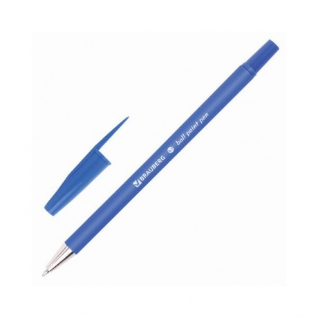 Ручка шариковая Brauberg Capital-X (BP253) синяя, корпус синий (50 шт. в уп-ке) - фото 1