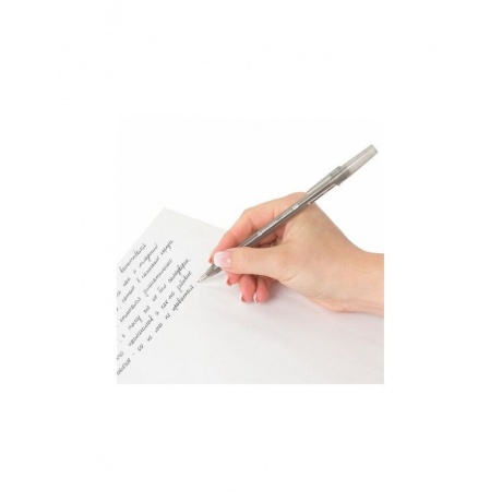Ручка шариковая BRAUBERG &quot;i-STICK&quot;, ЧЕРНАЯ, пишущий узел 0,7 мм, линия письма 0,35 мм, 143443 (100 шт.) - фото 8