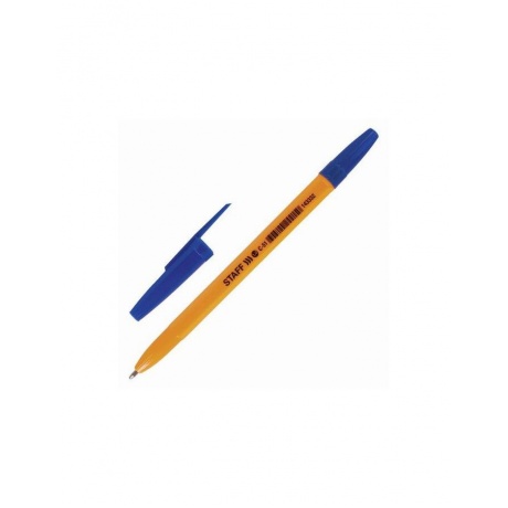 Ручка шариковая STAFF &quot;ORANGE C-51&quot;, СИНЯЯ, корпус оранжевый, узел 1 мм, линия письма 0,5 мм, 143332 (100 шт.) - фото 1