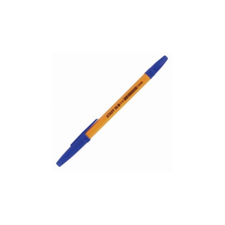 Ручка шариковая STAFF &quot;ORANGE C-51&quot;, СИНЯЯ, корпус оранжевый, узел 1 мм, линия письма 0,5 мм, 143332 (100 шт.) - фото 2
