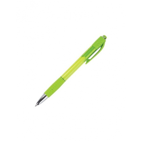 Ручка шариковая автоматическая с грипом BRAUBERG SUPER, СИНЯЯ, корпус зеленый, пишущий узел 0,7 мм, линия письма 0,35 мм, 143370 (24 шт.) - фото 1