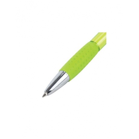 Ручка шариковая автоматическая с грипом BRAUBERG SUPER, СИНЯЯ, корпус зеленый, пишущий узел 0,7 мм, линия письма 0,35 мм, 143370 (24 шт.) - фото 3
