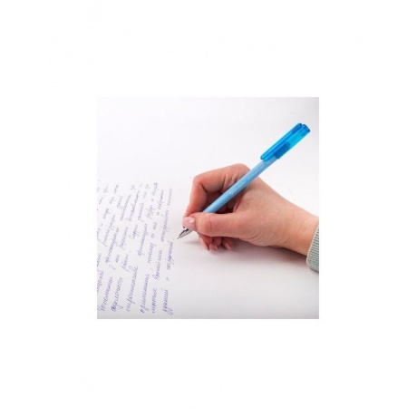 Ручка шариковая масляная BRAUBERG &quot;FRUITY Pastel&quot;, СИНЯЯ, soft-touch, узел 0,7 мм, линия письма 0,35 мм, 142958, OBP322 (24 шт.) - фото 11