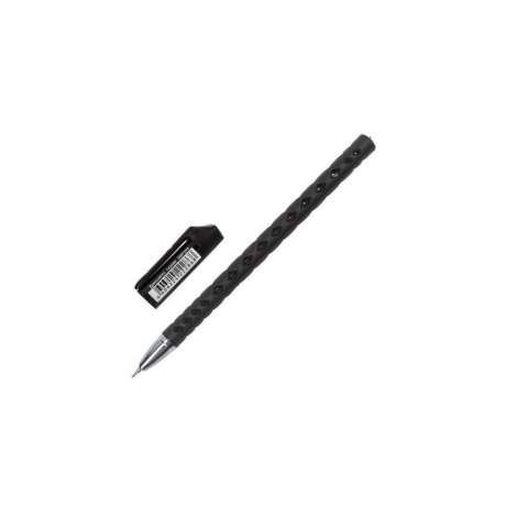 Ручка шариковая масляная BRAUBERG &quot;Orient&quot;, ЧЕРНАЯ, корпус черный, игольчатый узел 0,7 мм, линия письма 0,35 мм, 143000 (48 шт.) - фото 2
