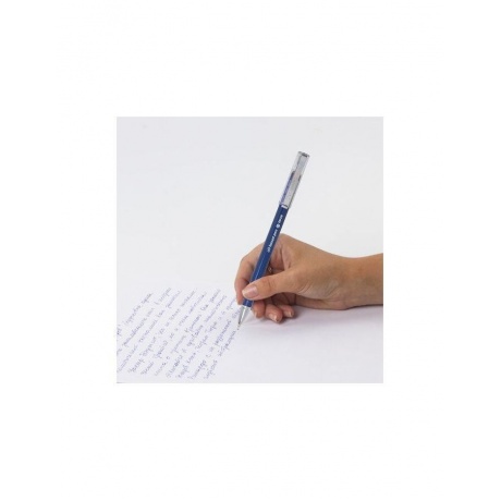 Ручка шариковая масляная BRAUBERG &quot;Oxet&quot;, СИНЯЯ, корпус синий, игольчаиый узел 0,7 мм, линия письма 0,35 мм, 143002 (24 шт.) - фото 7