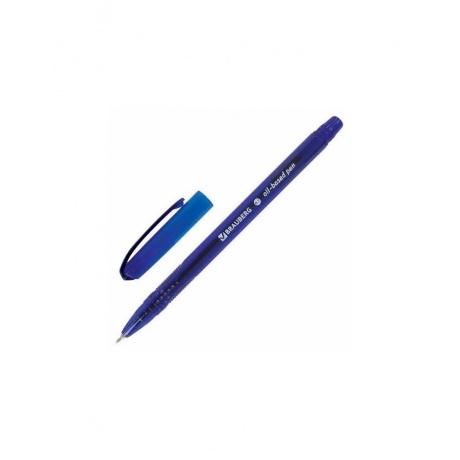 Ручка шариковая масляная BRAUBERG &quot;SoarInk&quot;, СИНЯЯ, корпус синий, узел 0,7 мм, линия письма 0,35 мм, 143343, OBP369 (24 шт.) - фото 1
