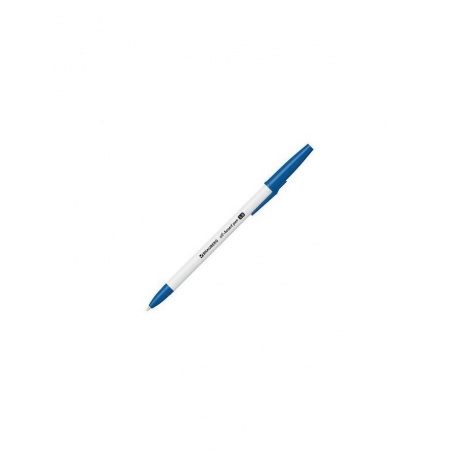 Ручка шариковая масляная BRAUBERG Stick Medium, СИНЯЯ, узел 1 мм, линия письма 0,5 мм, 143419 (96 шт.) - фото 1