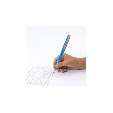 Ручка шариковая масляная с грипом BRAUBERG &quot;Roll&quot;, СИНЯЯ, корпус синий, узел 0,7 мм, линия письма 0,35 мм, 143005 (24 шт.) - фото 6
