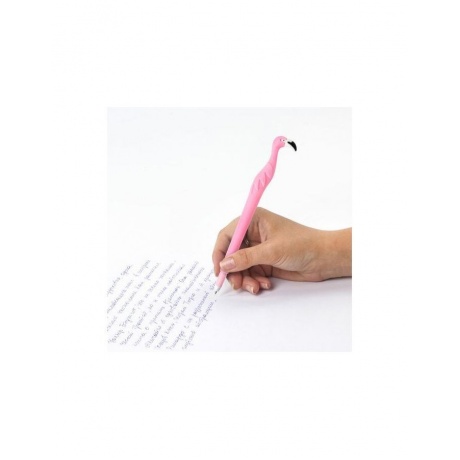 143775, Ручка фигурная шариковая ЮНЛАНДИЯ Фламинго, мягкий силиконовый корп., ассорти, СИНЯЯ, 0,7мм,143775 - фото 7