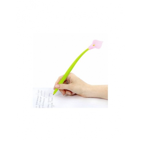Ручка фигурная шариковая ЮНЛАНДИЯ Цветок, мягкий силиконовый корпус, СИНЯЯ, пишущий узел 0,7 мм, 143797 - фото 8
