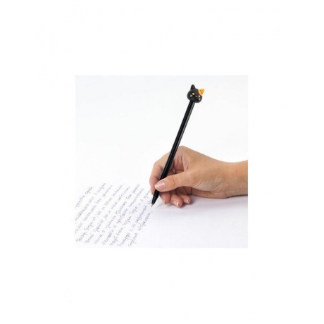 143804, Ручка с топпером шариковая масляная ЮНЛАНДИЯ Кошка, корпус ассорти, СИНЯЯ, пишущий узел 0,7 мм, 143804 - фото 8