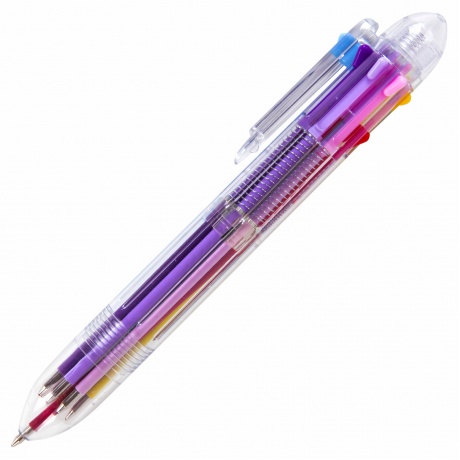 143938, (цена за 4 шт.) Ручка многоцветная шариковая автоматическая 8 ЦВЕТОВ, узел 0,7 мм, на блистере, BRAUBERG KIDS, 143938 - фото 3