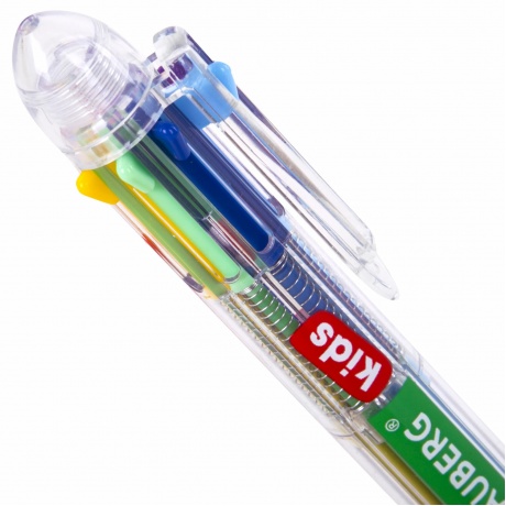 143938, (цена за 4 шт.) Ручка многоцветная шариковая автоматическая 8 ЦВЕТОВ, узел 0,7 мм, на блистере, BRAUBERG KIDS, 143938 - фото 6