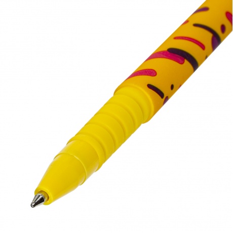 143724, (цена за 36 шт.) Ручка шариковая BRAUBERG SOFT TOUCH GRIP &quot;LINES&quot;, СИНЯЯ, мягкое покрытие, узел 0,7 мм, 143724 - фото 4