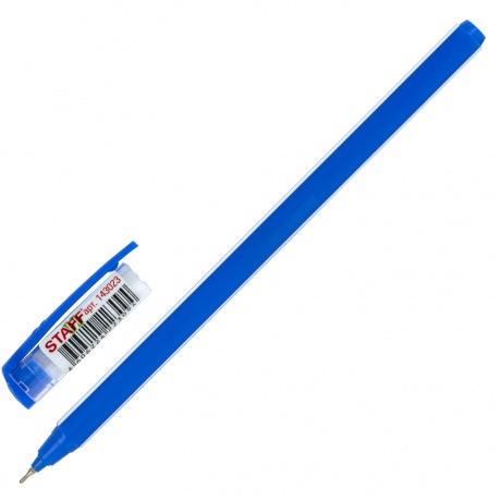 143023, (цена за 50 шт.) Ручка шариковая масляная STAFF Basic &quot;OBP-320&quot;, СИНЯЯ, корпус голубой, узел 0,7 мм, линия письма 0,35 мм, 143023 - фото 2