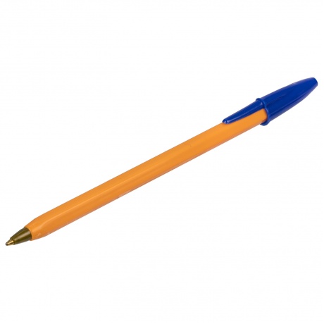 143740, (цена за 50 шт.) Ручка шариковая STAFF &quot;Basic Orange BP-01&quot;, письмо 750 метров, СИНЯЯ, длина корпуса 14 см, узел 1 мм, 143740 - фото 3