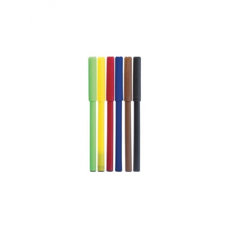Фломастеры ПИФАГОР, 6 цветов, вентилируемый колпачок, 151089, (24 шт.) - фото 2