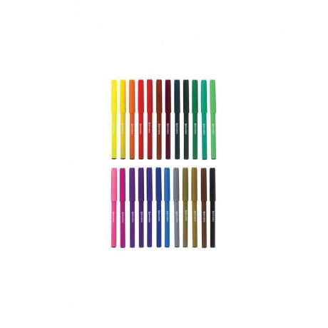Фломастеры BRAUBERG АКАДЕМИЯ, 24 цвета, вентилируемый колпачок, ПВХ упаковка, 151413 - фото 2