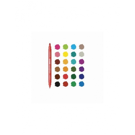 Фломастеры двухсторонние CARIOCA (Италия) &quot;Birello&quot;, 24 цвета, суперсмываемые, 41521 - фото 2