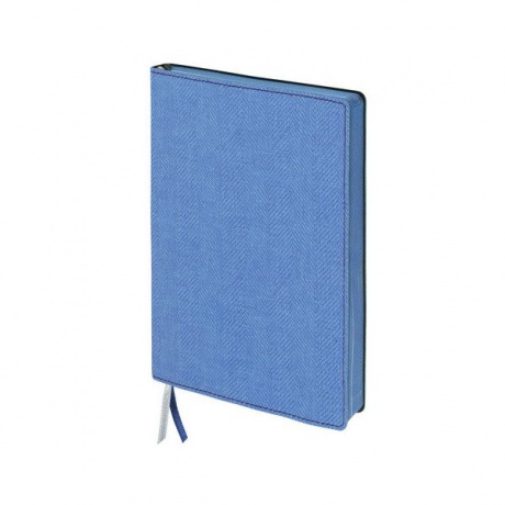 Бизнес-блокнот BRAUBERG Tweed, А5 148x213 мм, под ткань, линия, 128 л., синий, 110966 - фото 1
