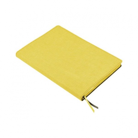 Бизнес-блокнот BRAUBERG Tweed, А5 148x213 мм, под ткань, линия, 128 л., желтый, 110967 - фото 3