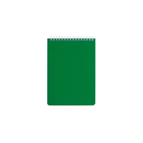 Блокнот А5 (146х205мм) 60л, гребень, перфорация на отрыв, лакированный, BRAUBERG Зеленый (16 шт.)  - фото 1