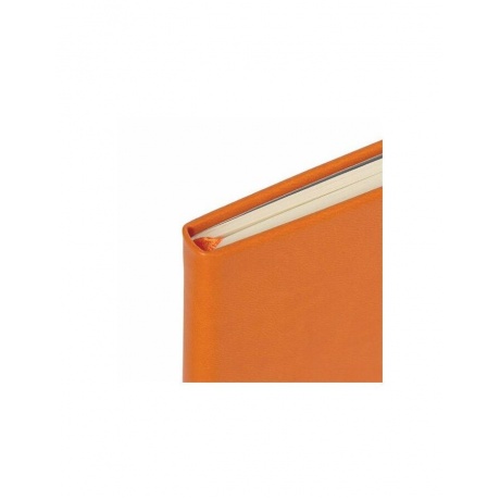 Блокнот А5 (148x218мм), BRAUBERG Metropolis X, под кожу, резинка, 80л, оранжевый - фото 4