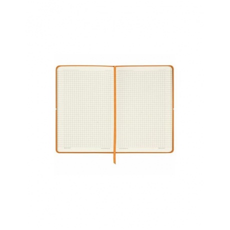 Блокнот А5 (148x218мм), BRAUBERG Metropolis X, под кожу, резинка, 80л, оранжевый - фото 5