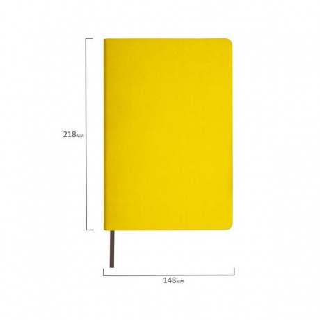 113316, Блокнот А5 (148x218 мм), BRAUBERG Metropolis Mix, под кожу, 80 л., в точку, желтый, 113316 - фото 3