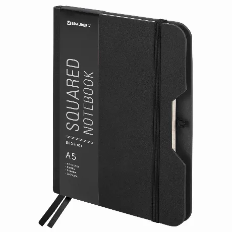 113437, Блокнот А5 (162х218 мм), BRAUBERG "NOTE", под кожу софт-...