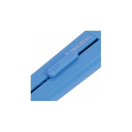 Нож канцелярский 9 мм BRAUBERG Delta, автофиксатор, цвет корпуса голубой, блистер (8 шт.)  - фото 7