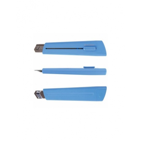 Нож канцелярский 18 мм BRAUBERG Delta, автофиксатор, цвет корпуса голубой, блистер - фото 6